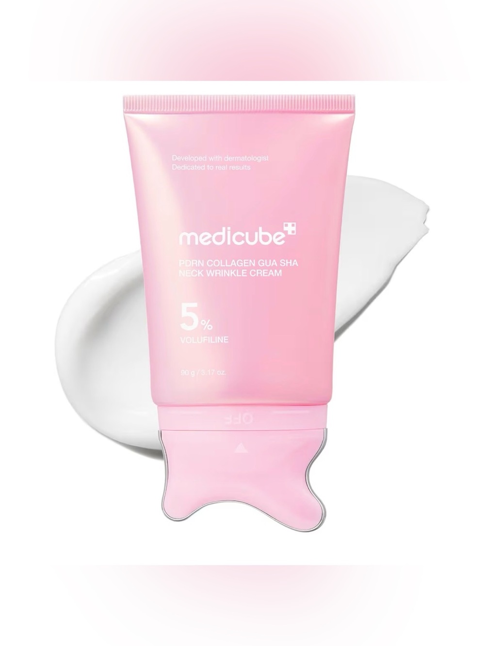 medicube PDRN Collagen Neck Wrinkle Cream with Gua Sha - $39 Retail!! - Picture 1 of 7